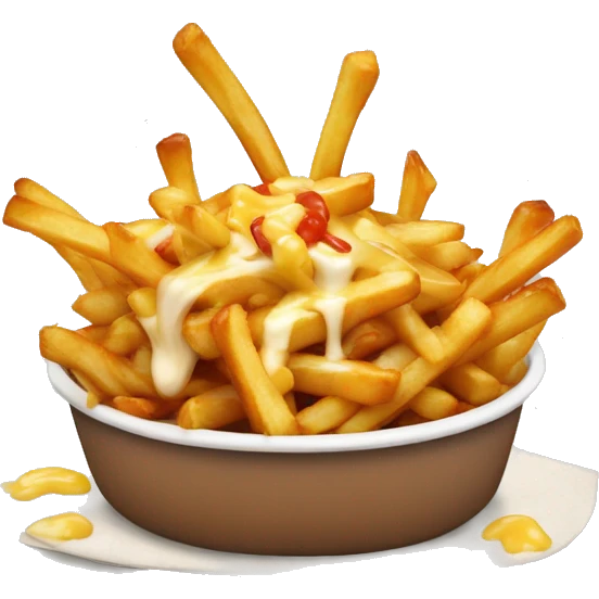 Poutine qui mange des fourchettes  emoji
