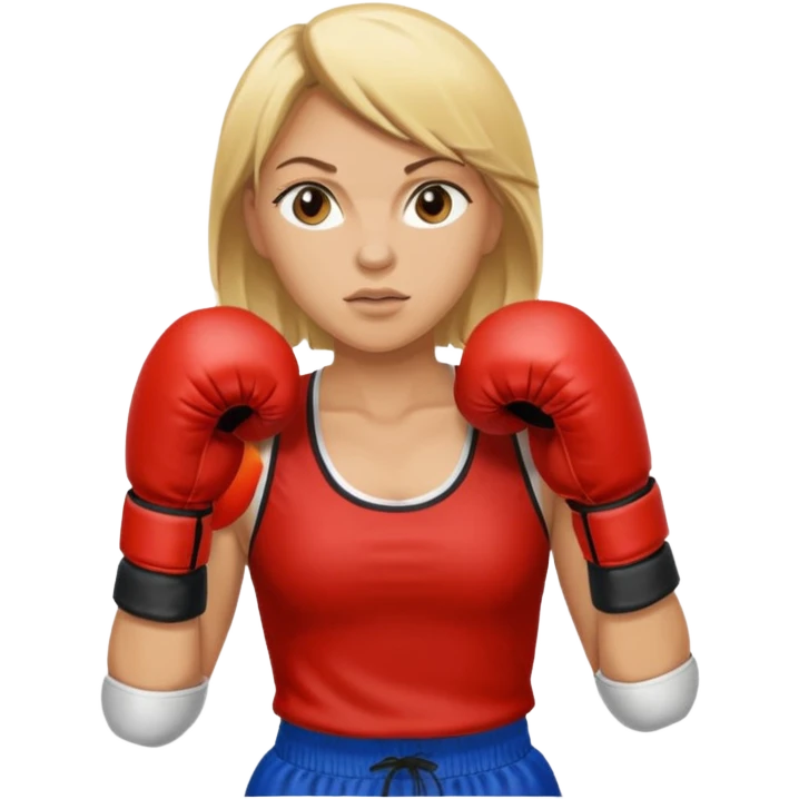 blonde famale boxer emoji