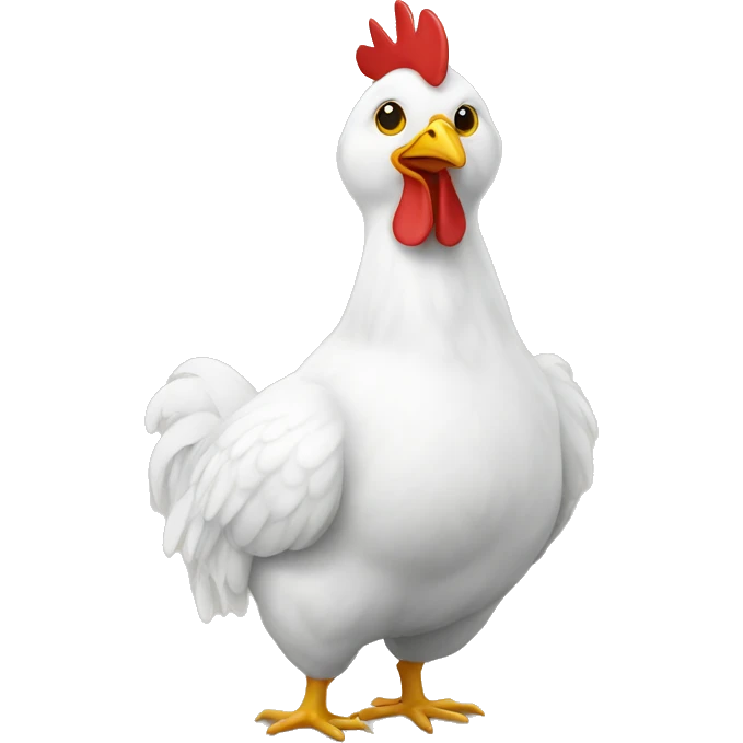 White chicken  emoji