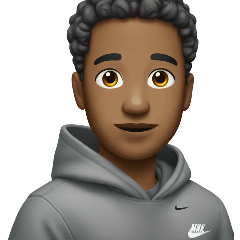 Me wearing a gray nike hoody  emoji