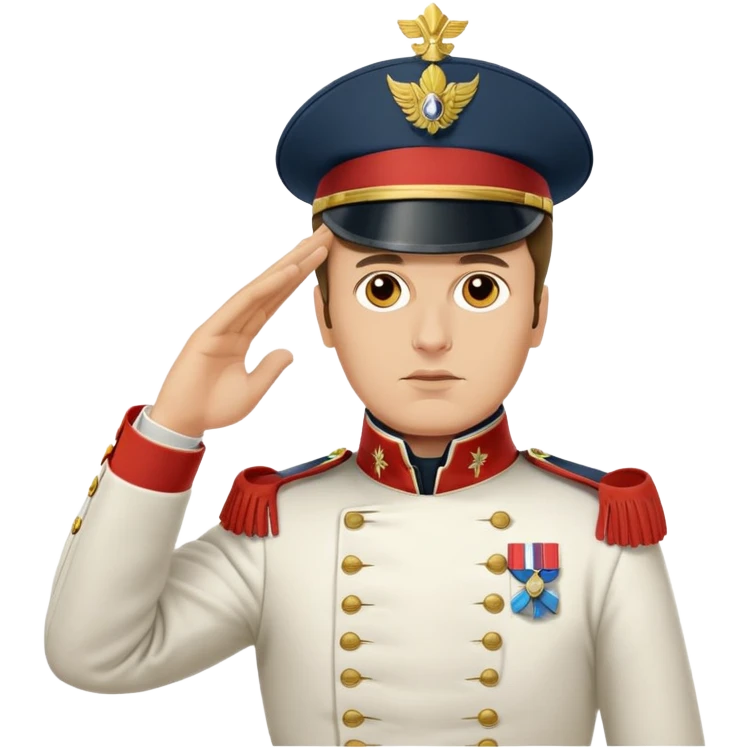 Emoji de Napoléon Bonaparte qui salue ses soldats emoji