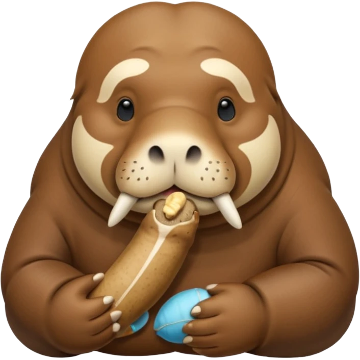 walrus holding peanut emoji