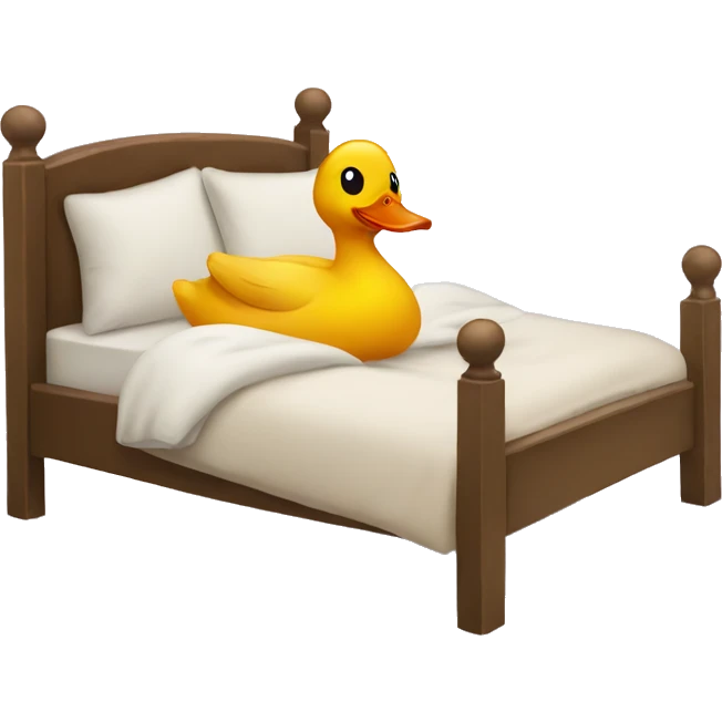 Duck in bed emoji