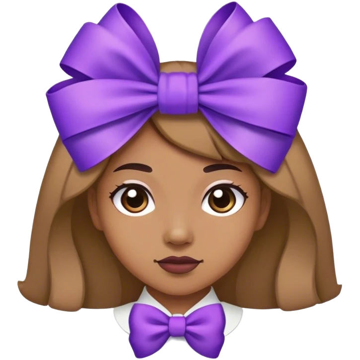 Moño lila emoji
