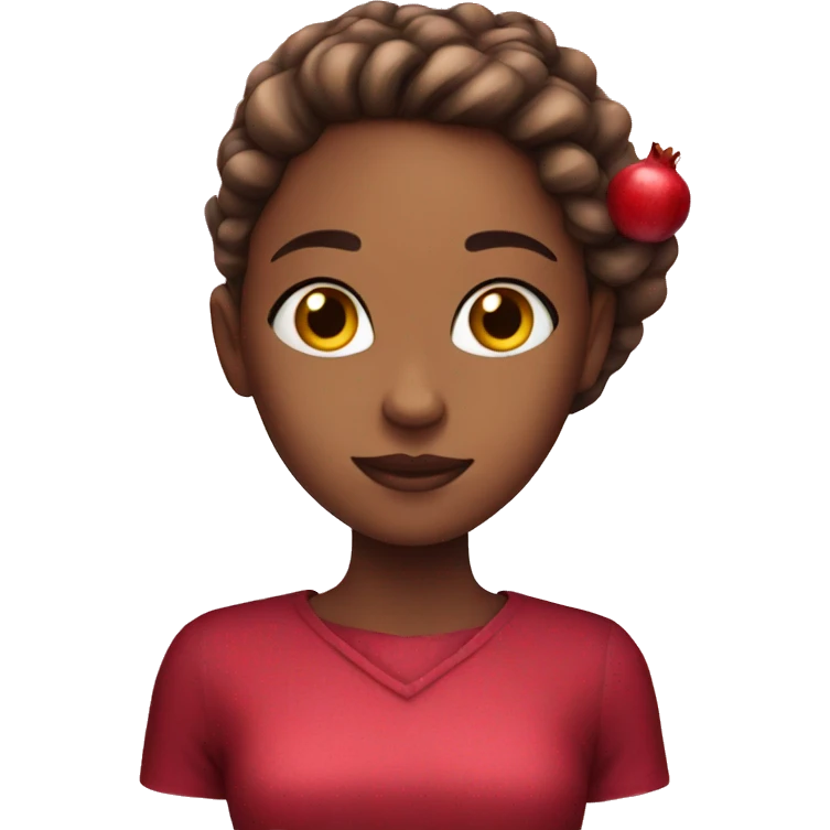 Girl with pomegranate  emoji