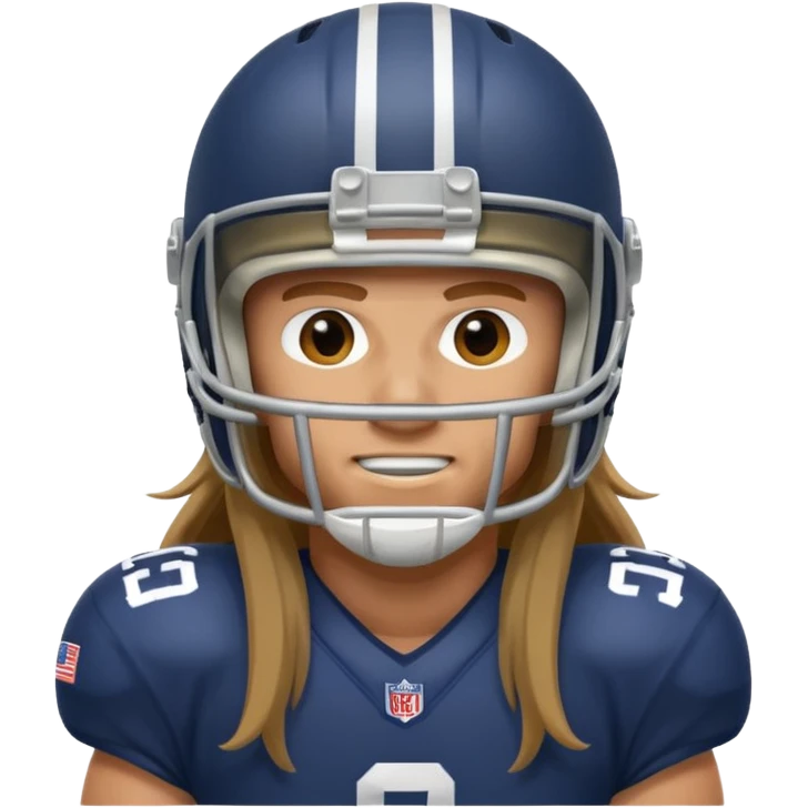 american football player long haired emoji