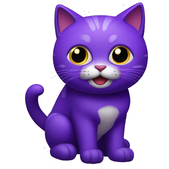 As un gato morado tenebroso es de juguete es grande muy tenebroso emoji