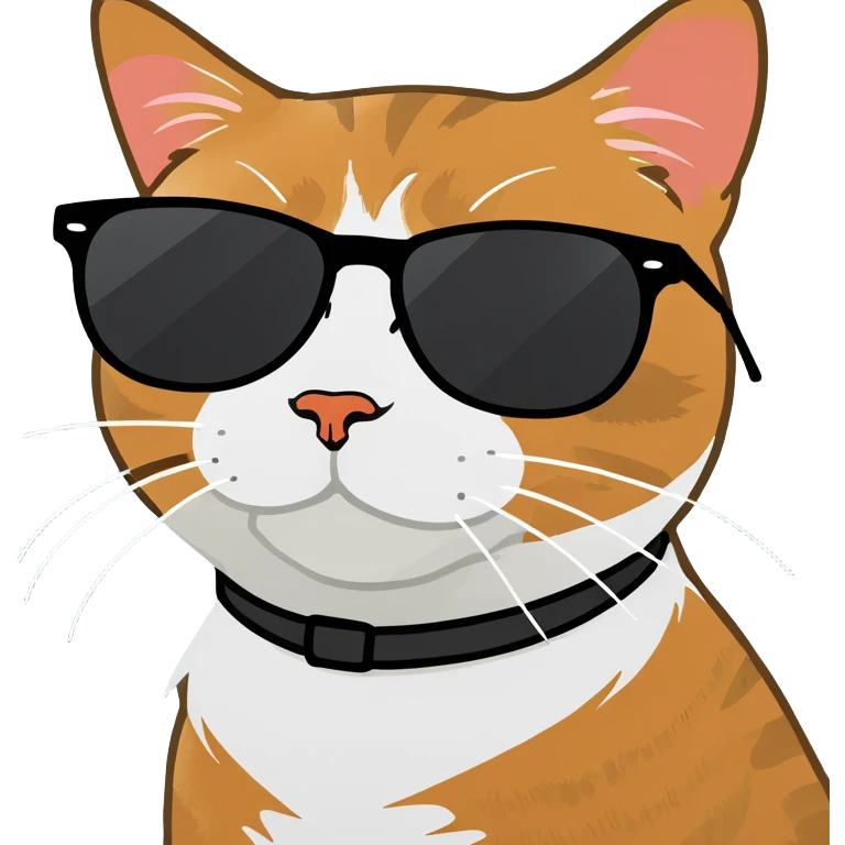 Cat with sunglasses emoji