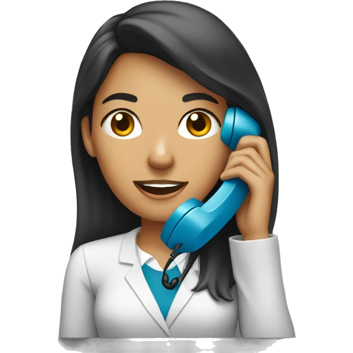 Office girl on phone  emoji