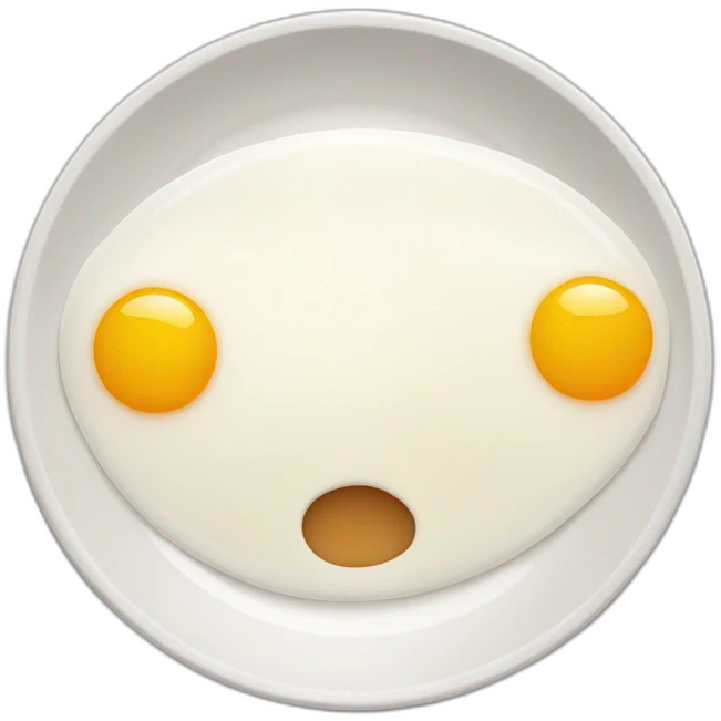 plate with egg emoji