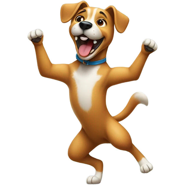 Dog dancing emoji