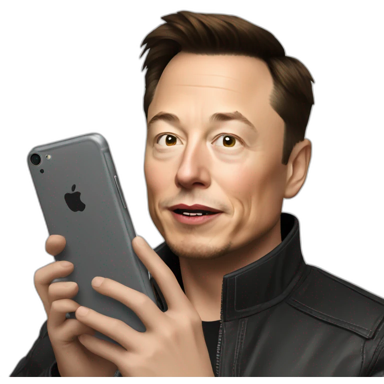 elon musk use phone emoji