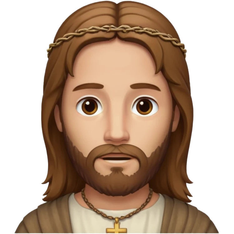Jésus avec la croix en collier emoji