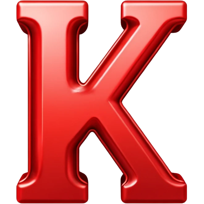 Red chain link logo in the shape of the letter K emoji