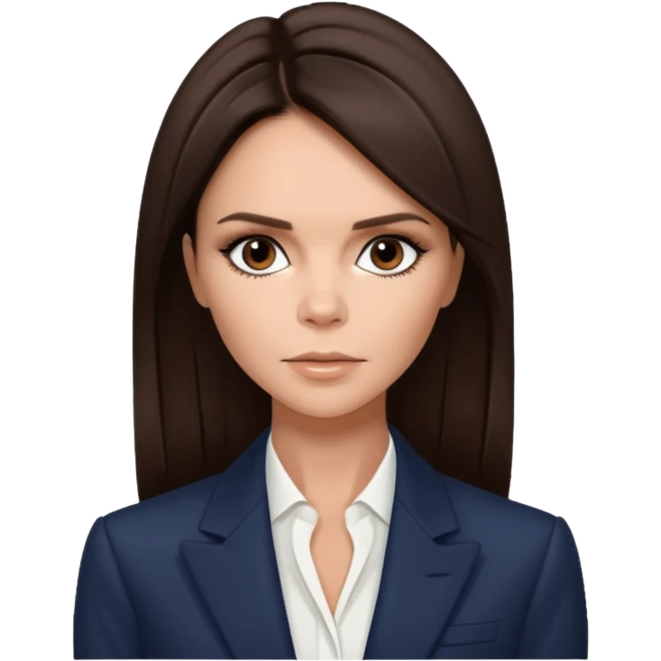 Victoria Beckham with dark brown hair emoji