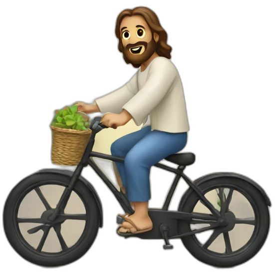 Jesus on a bike emoji