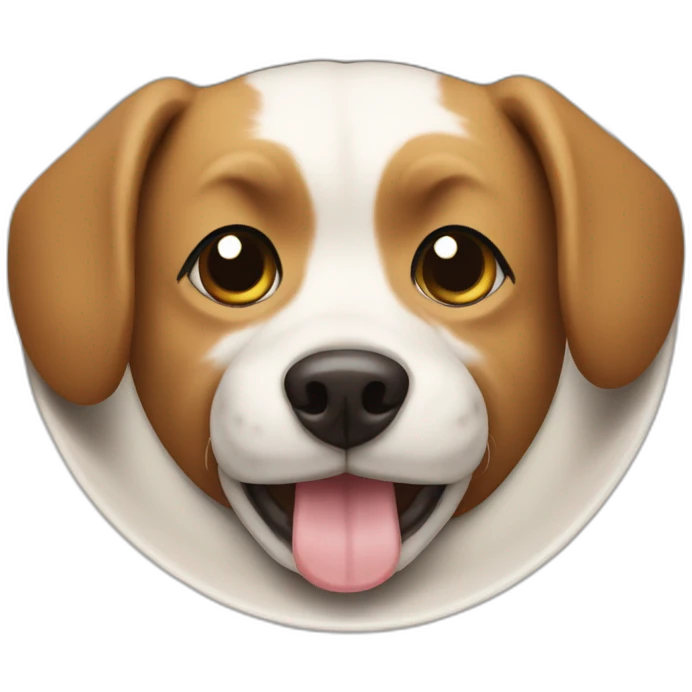 dog eating bottomless bowl emoji