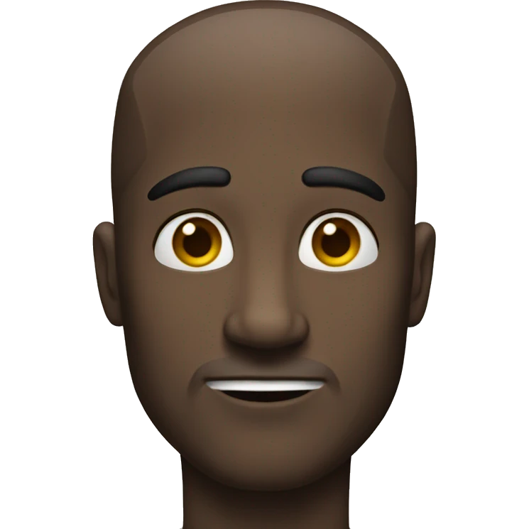 man with bigger forehead then usual emoji