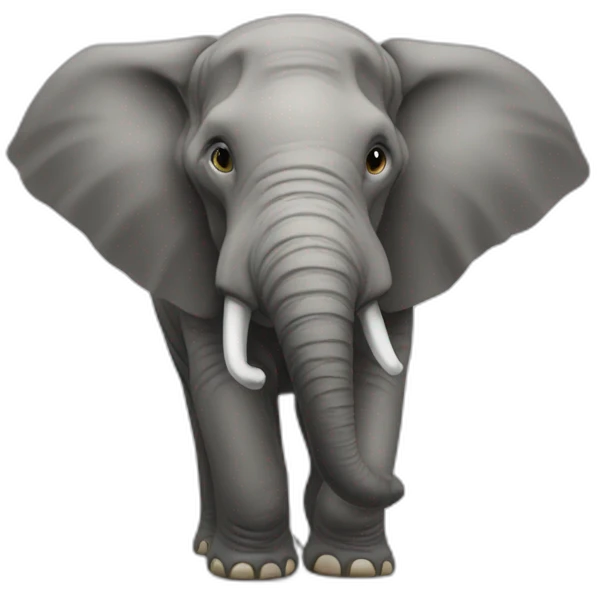 Chat sur éléphant emoji
