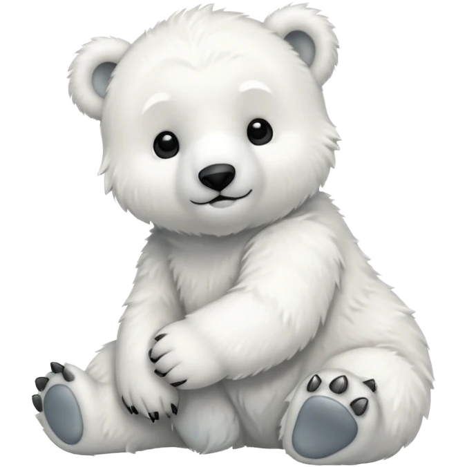 full body polar bear cub emoji