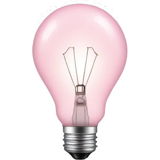 light pink lightbulb emoji