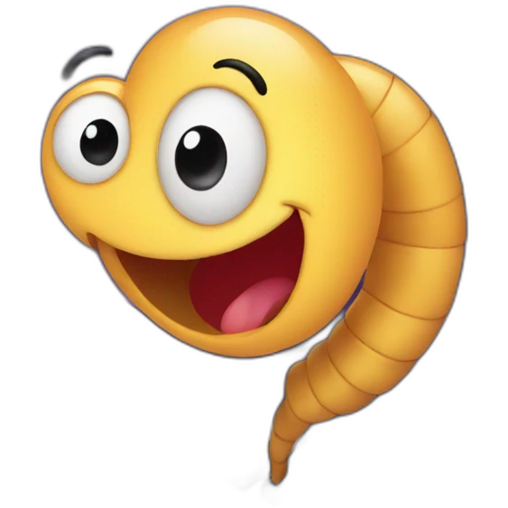 Worm playing piano emoji