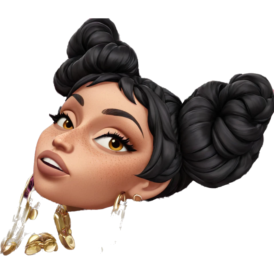 freckled girl with earrings emoji