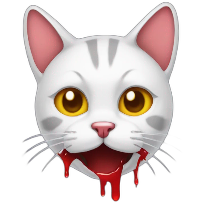 a bleeding cat emoji