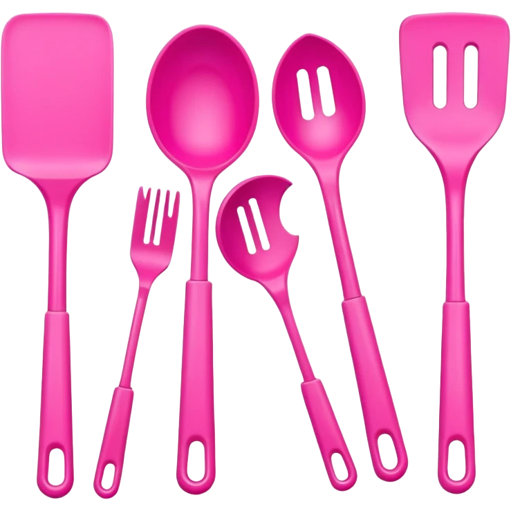 Pink cooking utensils emoji