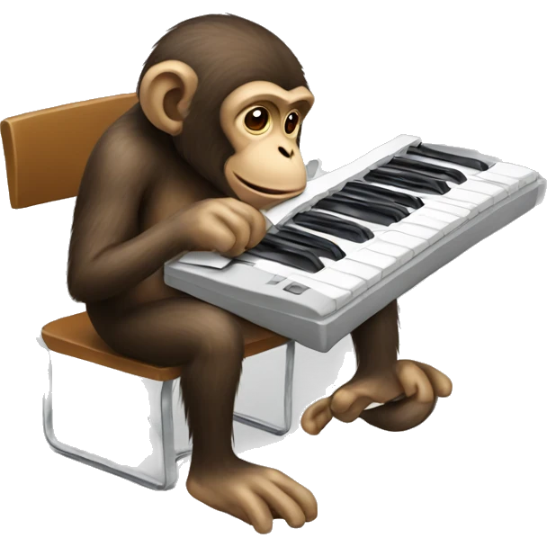 Monkey eating a keyboard  emoji