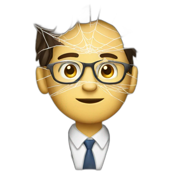 attorney stuck in a spiderweb emoji
