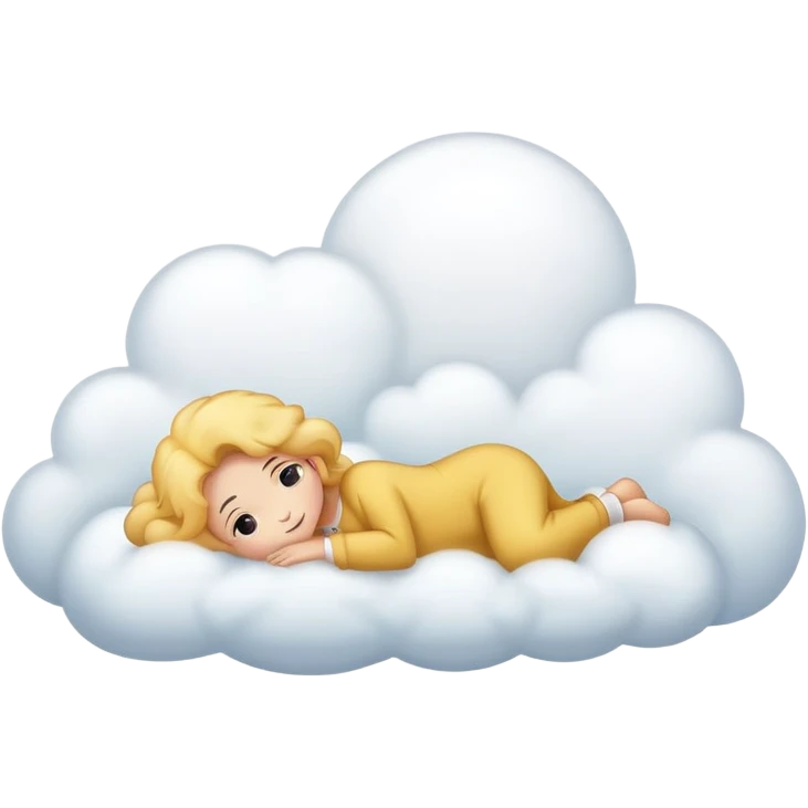 Laying on a cloud  emoji