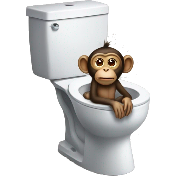 Monkey on the toilet emoji