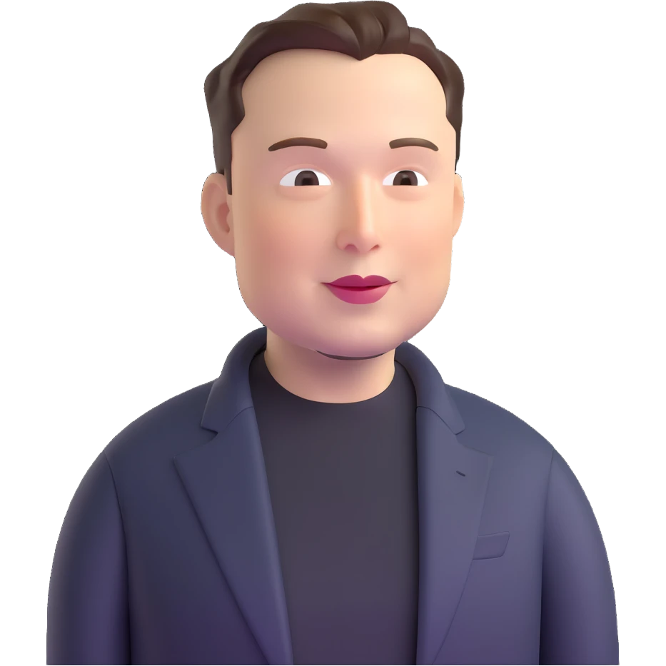 Elon Musk friendly expression emoji