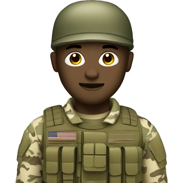 Soldier wearing camouflage uniform emoji