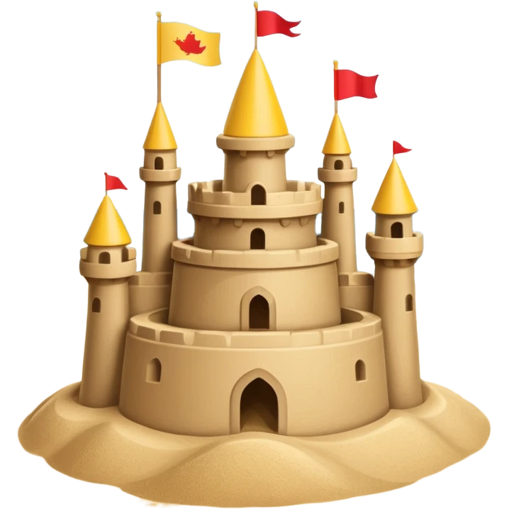 sand castle on the beach emoji