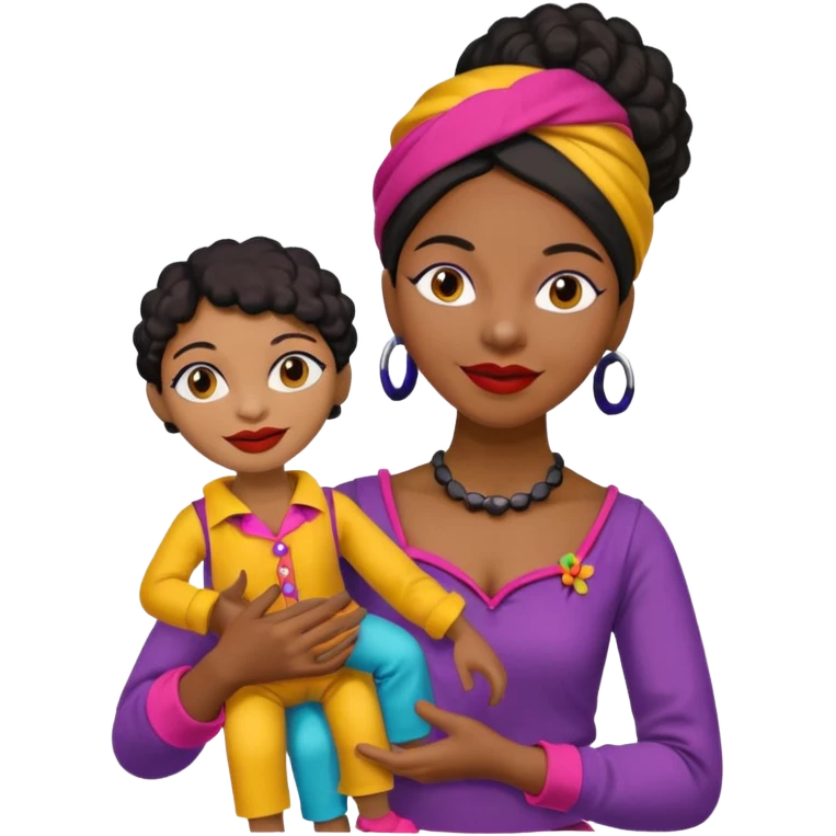 Street Puppet Performer black woman emoji