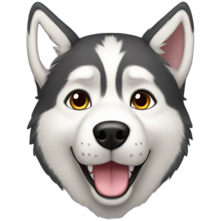husky cute dog  emoji