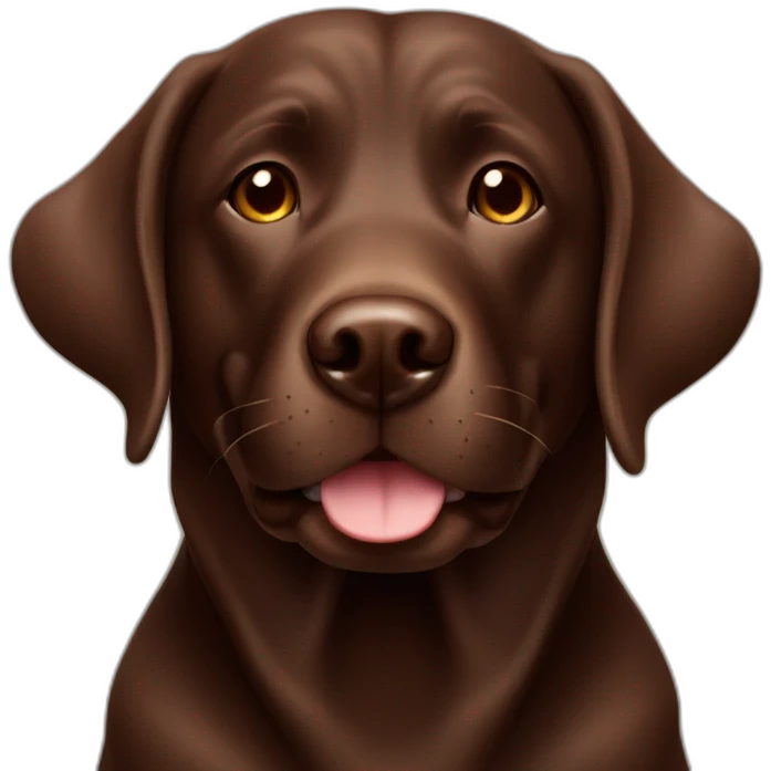 chocolate-lab-dog-smiling emoji