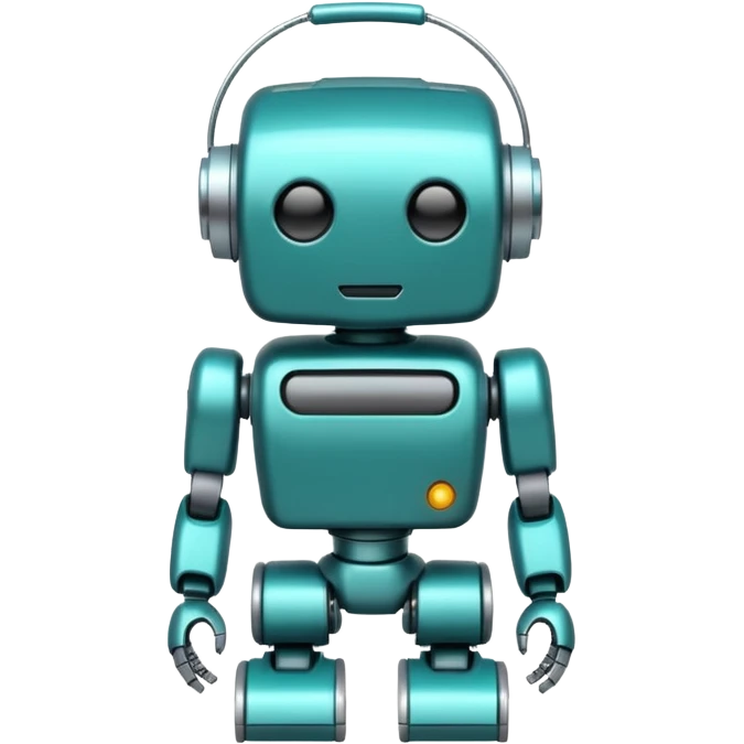 Teal robot emoji