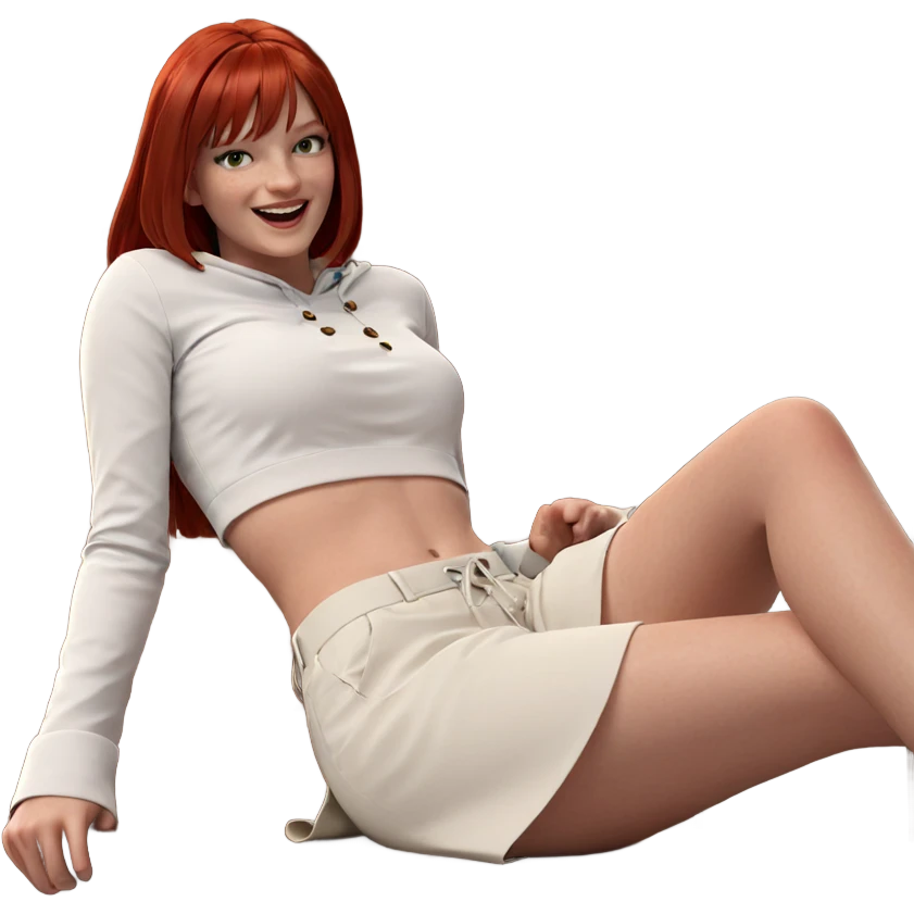 happy girl with red hair emoji