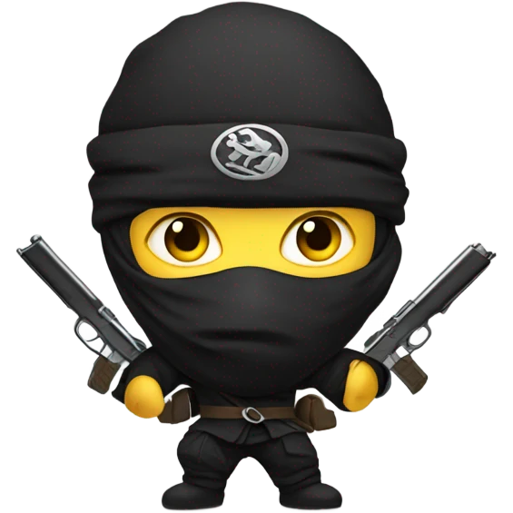 Ninja with gun emoji