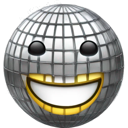 Discoball with smile emoji