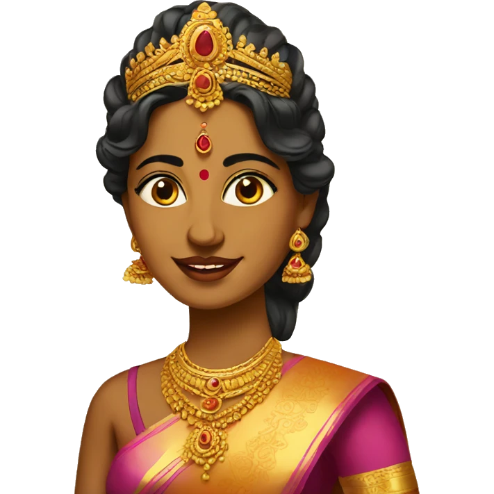 South Indian queen emoji