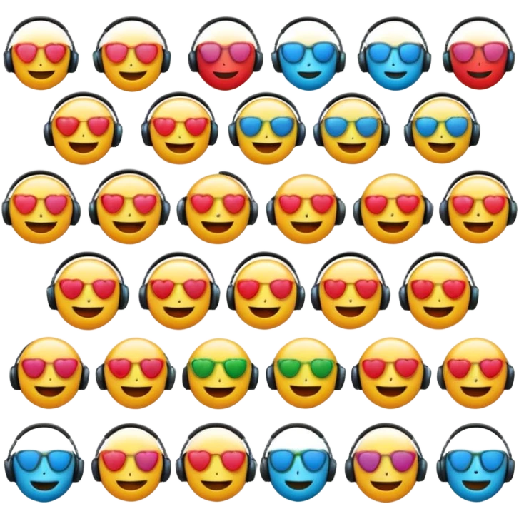 Emoji listen song emoji