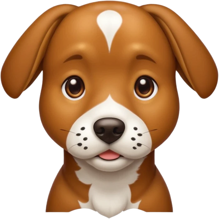 Brown dog with white spots on neck  emoji