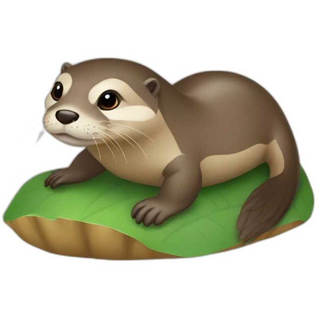 Loutre sur tortue emoji