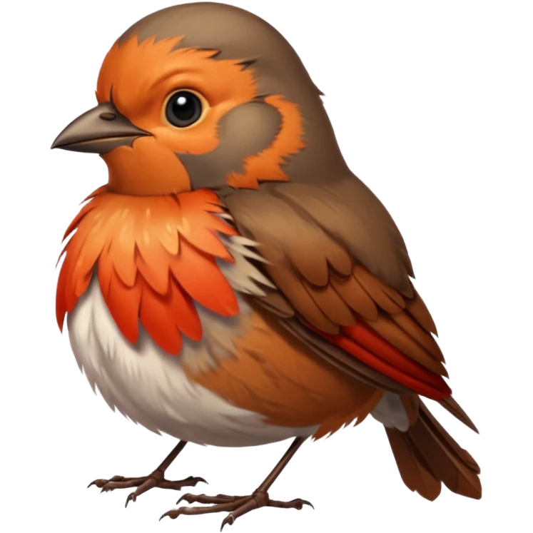 知更鸟在梳理羽毛 emoji