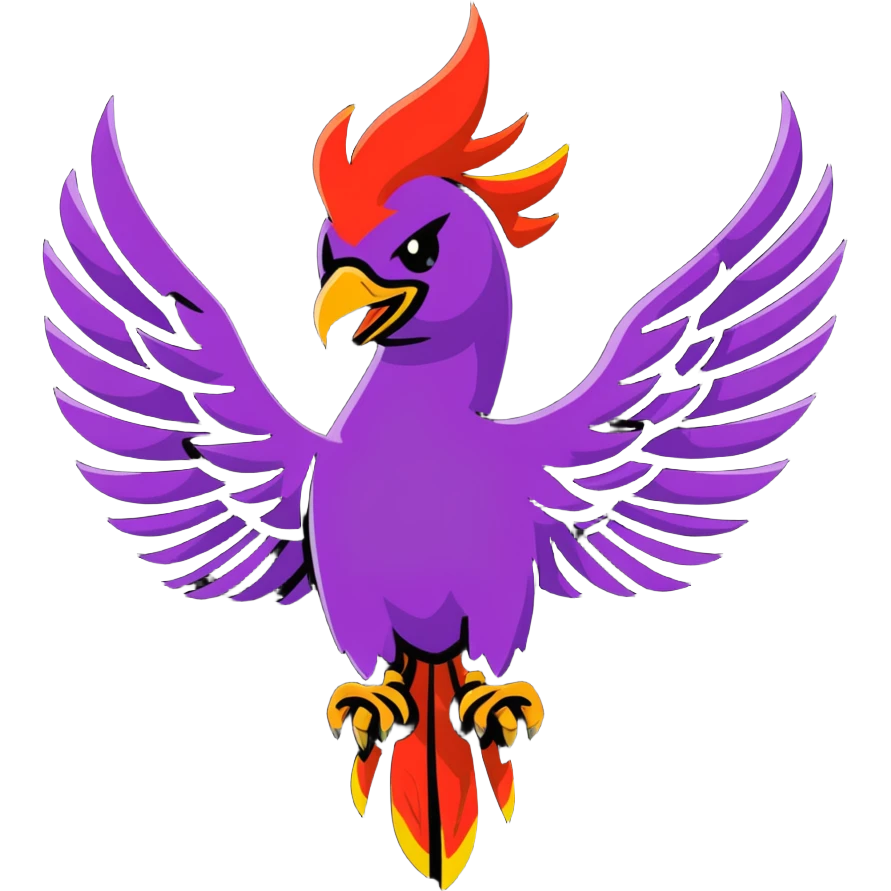 cartoonish phoenix with bold lines emoji