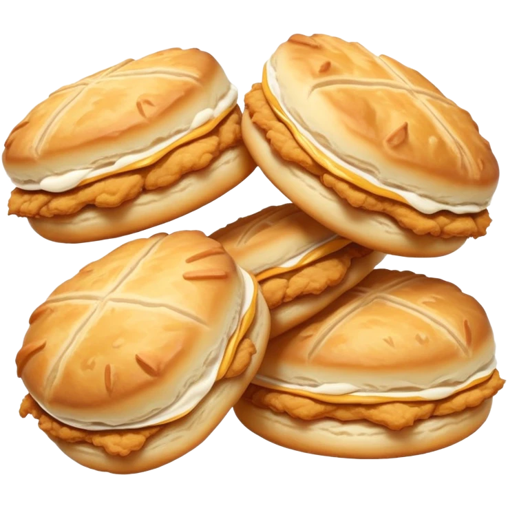 Buttermilk biscuits  and chicken strips smoking  emoji